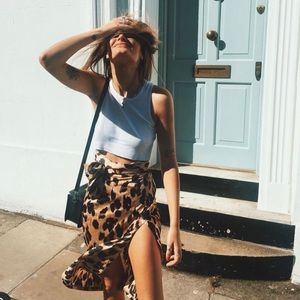 Jaspre Leopard High Slit Skit